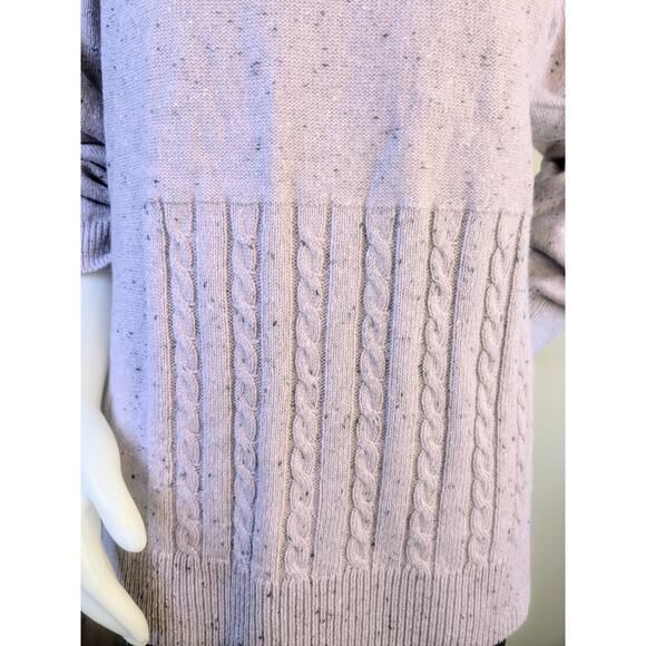 NEW Chaps Lavender White Flecked Scoop Neck Raglan  Long Sleeve Sweater Size XXL - Picture 3 of 8